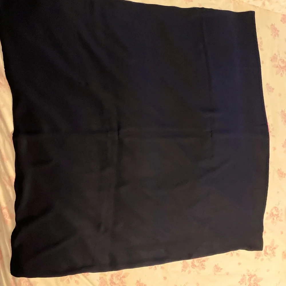Vintage Double Sided Chanel Silk Scarf. Black reverses to magenta.
